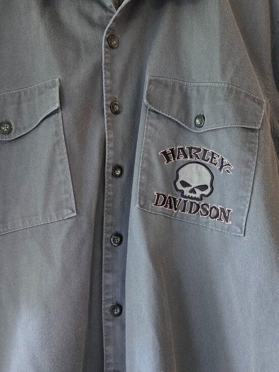 Harley Davidson Other - Harley Davidson Gray Button Up Shirt